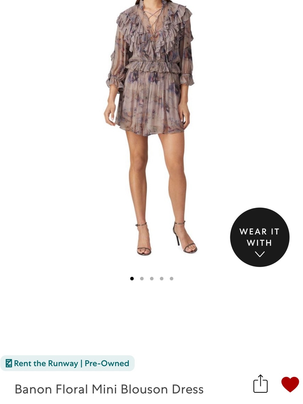 IRO Banon Floral Mini Dress - Taupe